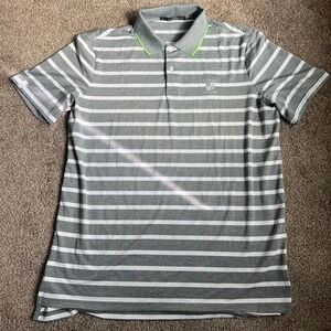 RLX Ralph Lauren Castlewood Country Club Golf Polo Shirt Striped Size Large 0576
